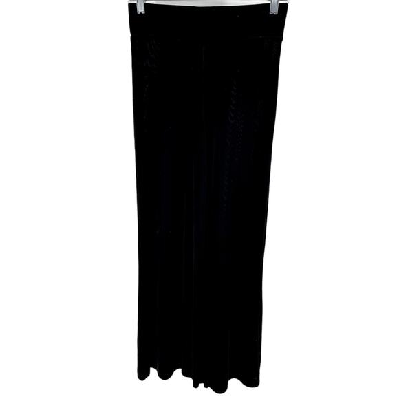 Boston Proper Wide Leg Pants Pull On High Rise Stretch Slinky Black XS 28"x33" - Picture 1 of 4